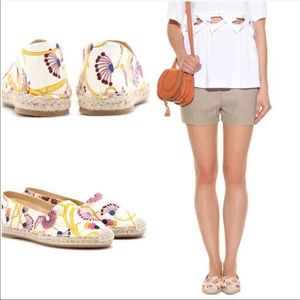 Charlotte Olympia Floral Print Canvas Espadrilles